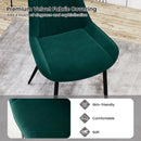 Dining Chair Set of 4 Faux Leather Upholstered Kitchen Chairs with Metal Legs by LJGDeals