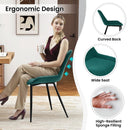 Dining Chair Set of 4 Faux Leather Upholstered Kitchen Chairs with Metal Legs by LJGDeals