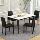 Dining Chair Set of 4 Upholstered Kitchen Dinette Chairs with Wood Frame by DirectDeals
