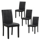 Dining Chair Set of 4 Upholstered Kitchen Dinette Chairs with Wood Frame by DirectDeals