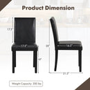 Dining Chair Set of 4 Upholstered Kitchen Dinette Chairs with Wood Frame by DirectDeals