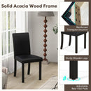 Dining Chair Set of 4 Upholstered Kitchen Dinette Chairs with Wood Frame by DirectDeals