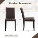 Dining Chair Set of 4 Upholstered Kitchen Dinette Chairs with Wood Frame by LJGDeals