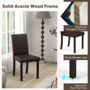 Dining Chair Set of 4 Upholstered Kitchen Dinette Chairs with Wood Frame by DirectDeals