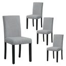 Dining Chair Set of 4 Upholstered Kitchen Dinette Chairs with Wood Frame by DirectDeals