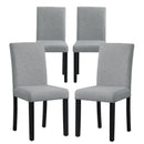 Dining Chair Set of 4 Upholstered Kitchen Dinette Chairs with Wood Frame by DirectDeals