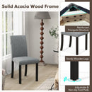 Dining Chair Set of 4 Upholstered Kitchen Dinette Chairs with Wood Frame by LJGDeals