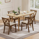 Dining Chair Set of 2 Modern Kitchen Chair with Upholstered Seat-Brown by LJGDeals