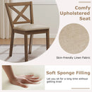 Dining Chair Set of 2 Modern Kitchen Chair with Upholstered Seat-Brown by LJGDeals
