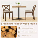 Dining Chair Set of 2 Modern Kitchen Chair with Upholstered Seat-Brown by LJGDeals