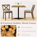 Dining Chair Set of 2 Modern Kitchen Chair with Upholstered Seat-Brown by LJGDeals