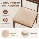 Dining Chair Set of 2/4 with Rubber Wood Frame and Padded Seat by LJGDeals