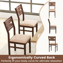 Dining Chair Set of 2/4 with Rubber Wood Frame and Padded Seat by LJGDeals