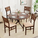 Dining Chair Set of 2/4 with Rubber Wood Frame and Padded Seat by LJGDeals
