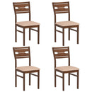 Dining Chair Set of 2/4 with Rubber Wood Frame and Padded Seat by LJGDeals