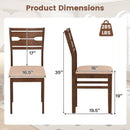 Dining Chair Set of 2/4 with Rubber Wood Frame and Padded Seat by LJGDeals