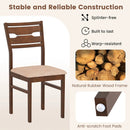 Dining Chair Set of 2/4 with Rubber Wood Frame and Padded Seat by LJGDeals