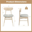 Dining Chair Set of 2 Fabric Upholstered Kitchen Armless Chairs-Natural by LJGDeals