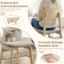 Dining Chair Set of 2 Fabric Upholstered Kitchen Armless Chairs-Natural by LJGDeals