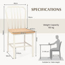 Armless Spindle Back Dining Chair Set of 2 with Ergonomic Seat by LJGDeals