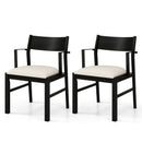 Dining Chair with Contoured Backrest and Padded Seat Set of 2 by LJGDeals