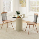 Dining Chair with Spindle Back and Ergonomic Contoured Seat Set of 2-Natural by LJGDeals