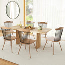 Dining Chair with Spindle Back and Ergonomic Contoured Seat Set of 2-Natural by LJGDeals