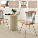 Dining Chair with Spindle Back and Ergonomic Contoured Seat Set of 2-Natural by LJGDeals