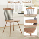 Dining Chair with Spindle Back and Ergonomic Contoured Seat Set of 2-Natural by LJGDeals