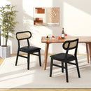 Indoor Mid Century Wood Dining Chairs Set of 2 for Dining Room by LJGDeals