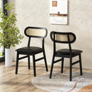 Indoor Mid Century Wood Dining Chairs Set of 2 for Dining Room by LJGDeals
