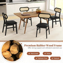 Indoor Mid Century Wood Dining Chairs Set of 2 for Dining Room by LJGDeals