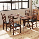 Dining Chairs Set of 2 Kitchen Side Chairs with Rubber Wood Legs-Walnut by LJGDeals