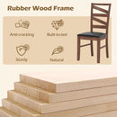 Dining Chairs Set of 2 Kitchen Side Chairs with Rubber Wood Legs-Walnut by LJGDeals