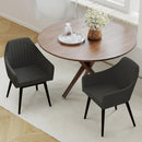 Dining Chairs Set of 2 Upholstered Accent Chairs with Comfy Padded Backrest and Seat by LJGDeals