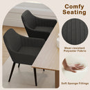 Dining Chairs Set of 2 Upholstered Accent Chairs with Comfy Padded Backrest and Seat by LJGDeals