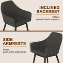 Dining Chairs Set of 2 Upholstered Accent Chairs with Comfy Padded Backrest and Seat by LJGDeals