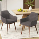 Dining Chairs Set of 2 Upholstered Accent Chairs with Comfy Padded Backrest and Seat by LJGDeals