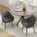 Dining Chairs Set of 2 Upholstered Accent Chairs with Comfy Padded Backrest and Seat by LJGDeals