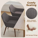 Dining Chairs Set of 2 Upholstered Accent Chairs with Comfy Padded Backrest and Seat by LJGDeals