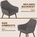 Dining Chairs Set of 2 Upholstered Accent Chairs with Comfy Padded Backrest and Seat by LJGDeals