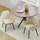 Dining Chairs Set of 2 Upholstered Accent Chairs with Comfy Padded Backrest and Seat by LJGDeals