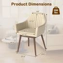 Dining Chairs Set of 2 Upholstered Accent Chairs with Comfy Padded Backrest and Seat by LJGDeals