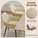 Dining Chairs Set of 2 Upholstered Accent Chairs with Comfy Padded Backrest and Seat by LJGDeals