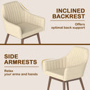 Dining Chairs Set of 2 Upholstered Accent Chairs with Comfy Padded Backrest and Seat by LJGDeals