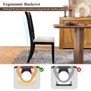 Dining Chairs Set of 2 Kitchen Side Chairs with Curved Cross Back-Beige by LJGDeals