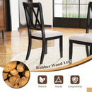 Dining Chairs Set of 2 Kitchen Side Chairs with Curved Cross Back-Beige by LJGDeals