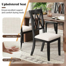 Dining Chairs Set of 2 Kitchen Side Chairs with Curved Cross Back-Beige by LJGDeals