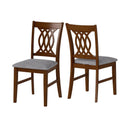 Dining Chairs Set of 2 Dining Room Chairs with Padded Seat for Kitchen Living Room-Walnut by LJGDeals