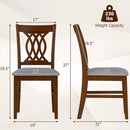 Dining Chairs Set of 2 Dining Room Chairs with Padded Seat for Kitchen Living Room-Walnut by LJGDeals